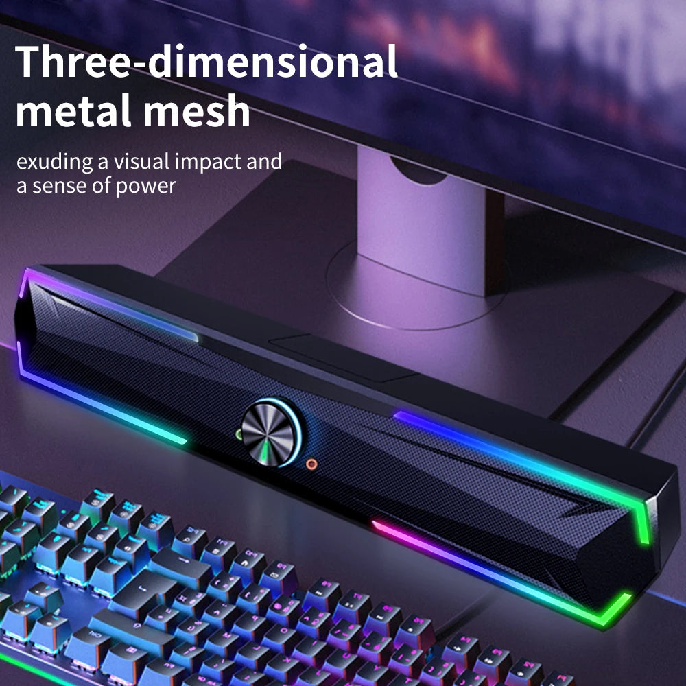 4D Computer Speaker Soundbar Stereo Game Subwoofer 2.0 Bluetooth For M ...
