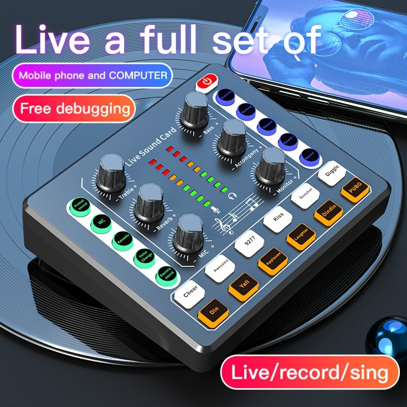 M8 Audio Interface Podcast Equipment Caster-All In One - Portable Podcast Production Studio With Premium Mic Preamp Sound Card