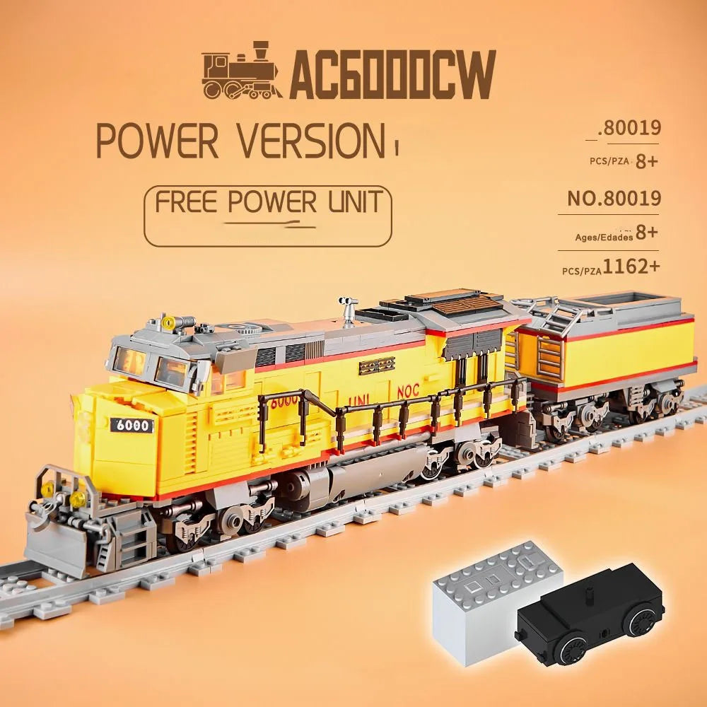 AC6000 Steam Locomotive Model Building Blocks - Kids' Educational Assembly Toy, Ideal Gift for Children!