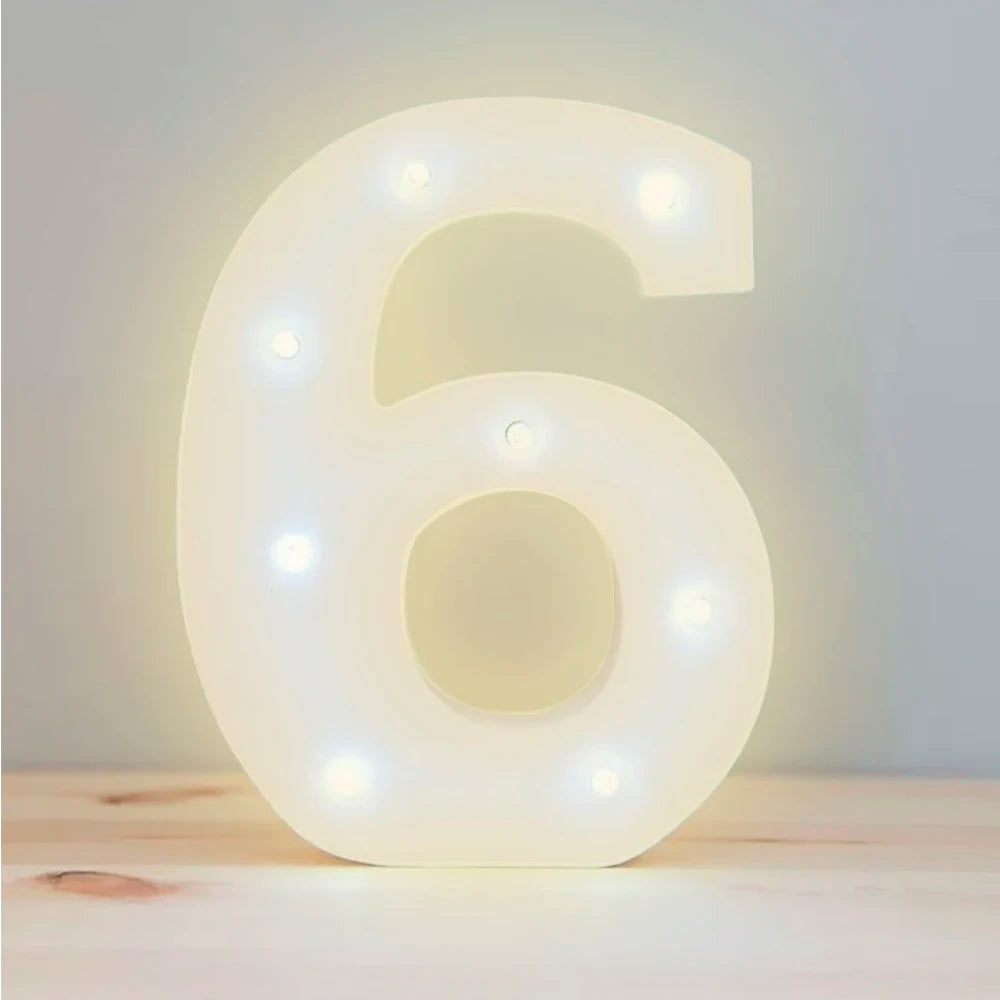 3D LED Light Warm Decorative Lighting Number 6 Design