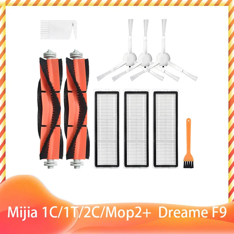 For Xiaomi Mijia 1C 1T 2C Mop 2 Pro + STYTJ01ZHM STYTJ03ZHM SKV4093GL SKV4073CN XMSTJQR2C Dreame F9 Filter Main Side Brush Mop