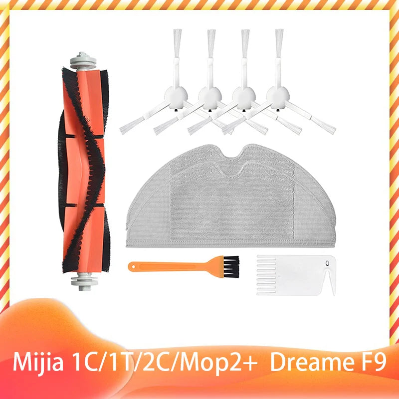 For Xiaomi Mijia 1C 1T 2C Mop 2 Pro + STYTJ01ZHM STYTJ03ZHM SKV4093GL SKV4073CN XMSTJQR2C Dreame F9 Filter Main Side Brush Mop