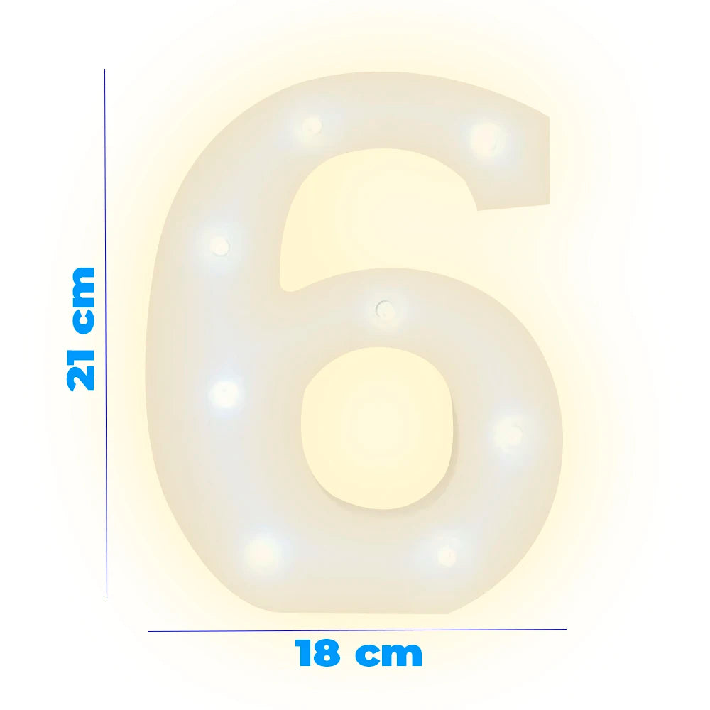 3D LED Light Warm Decorative Lighting Number 6 Design