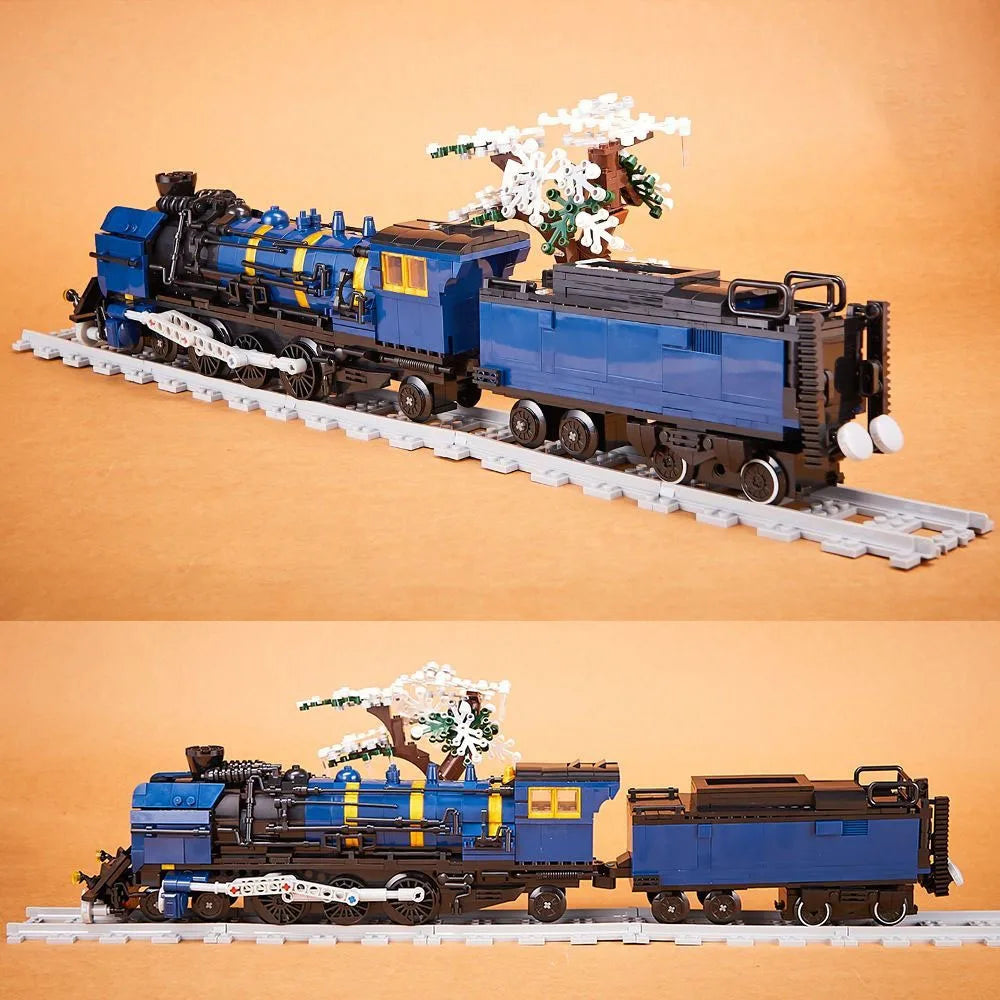 Orient Express Steam Locomotive Building Blocks - Kids' Educational Assembly Model Toy, Ideal Gift for Boys!
