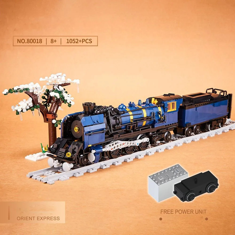 Orient Express Steam Locomotive Building Blocks - Kids' Educational Assembly Model Toy, Ideal Gift for Boys!