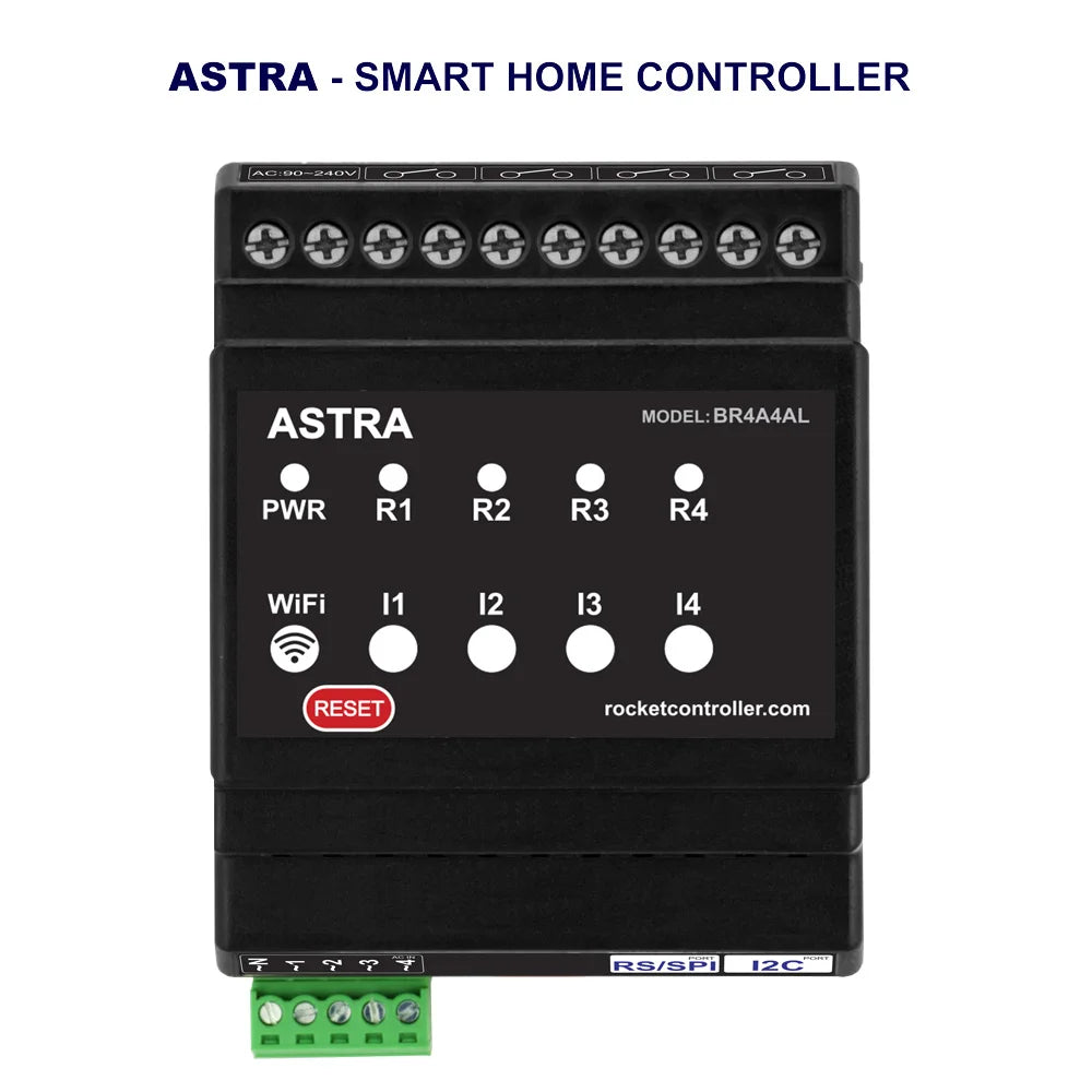 Basic Smart Home controller. WiFi, Bluetooth. Input/Output. TASMOTA firmware. MQTT protocol. Compatible Home Assistant. ESP32