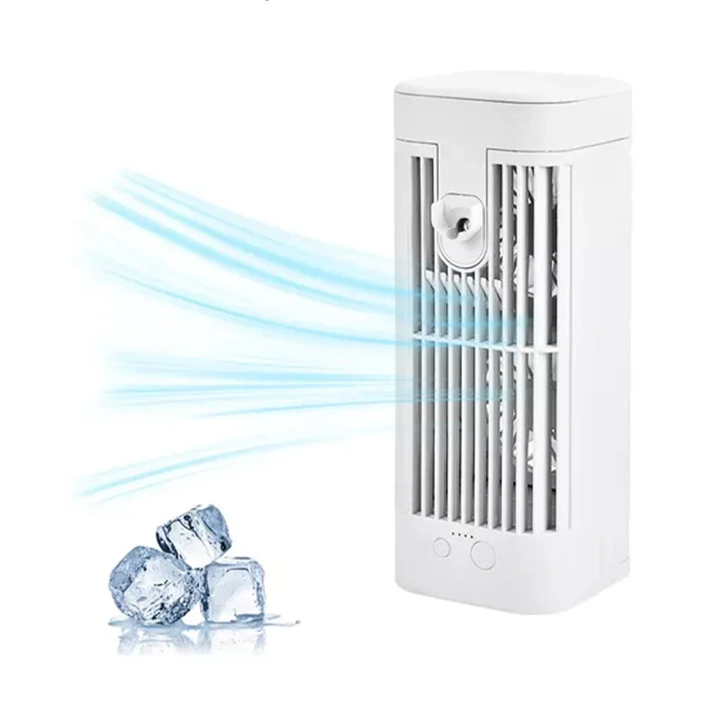 [GDL] PD-FC-05 Portable & Wearable Double Tower Fan with 3 Speeds Lamp & Cooler/Spray Cool Function