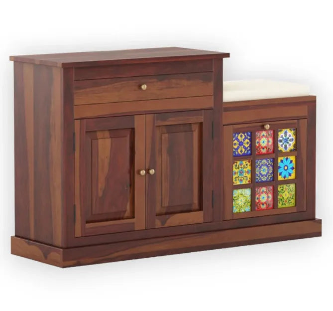 Modern and Luxury Solid Wood and Iron Customized Handmade Handicraft Living Room Show Rack Storage Foldable
