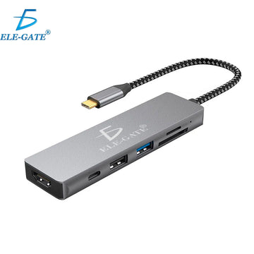 6-in-1 Type-C USB 3.0 Adapter Hub Versatile Companion for All Your USB Gadgets