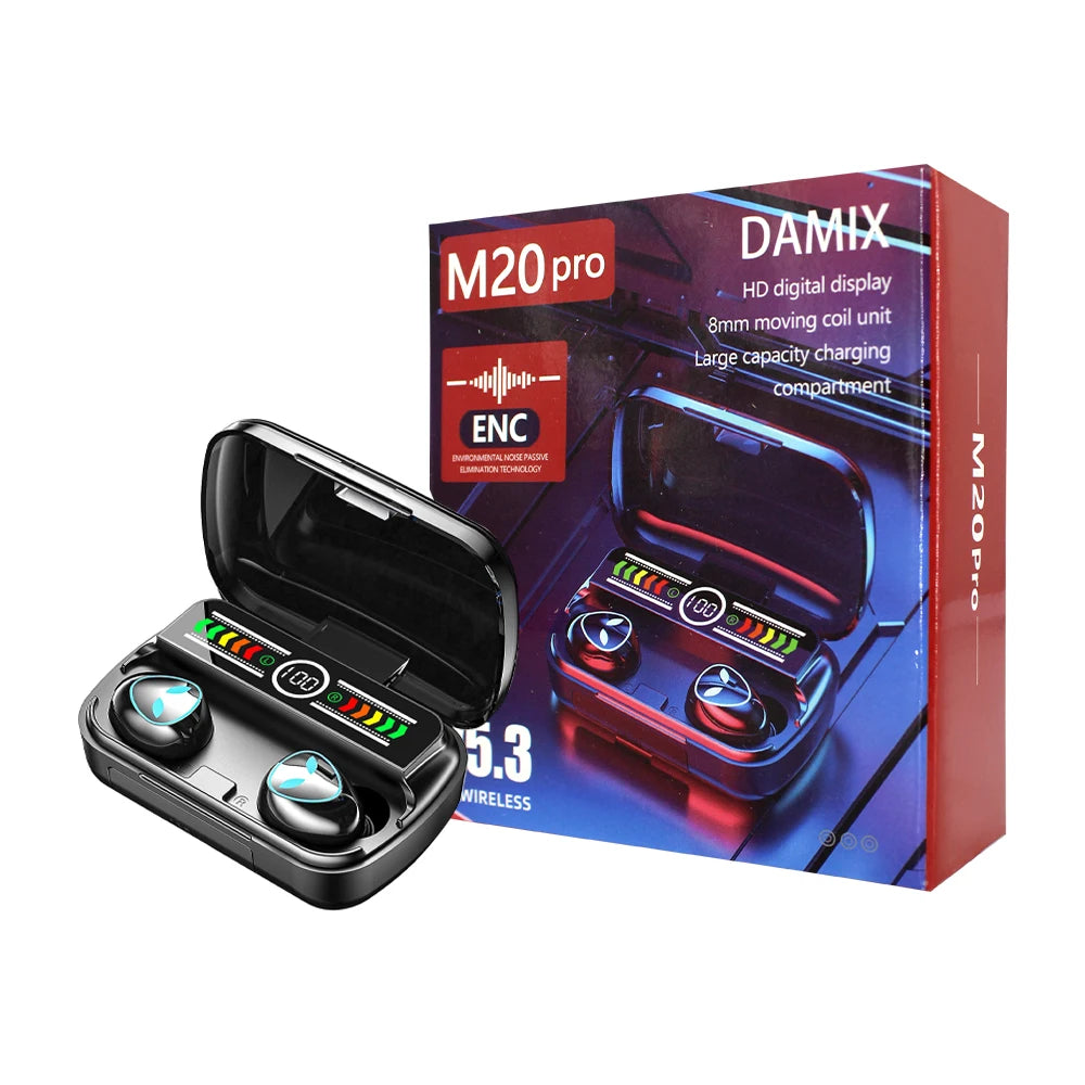 [GDL] M20 Pro/M-20Pro Wireless Bluetooth Earbuds with Unique Alien Design and Rectangular Charging Case