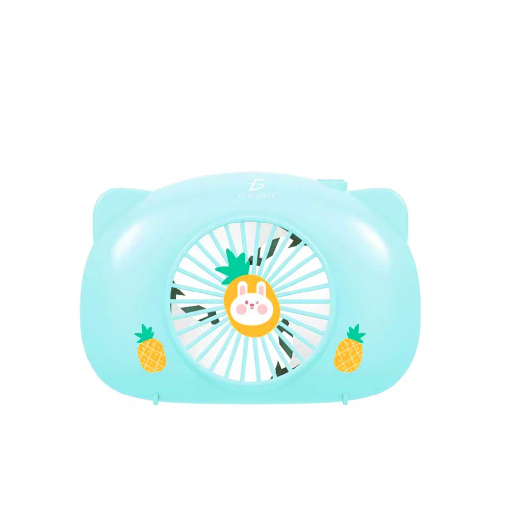 Mini Portable USB Rechargeable Fan Personal 3-Speed Wearable Fan with Pastel Colors for Household and Car Use 5V Wind Speed