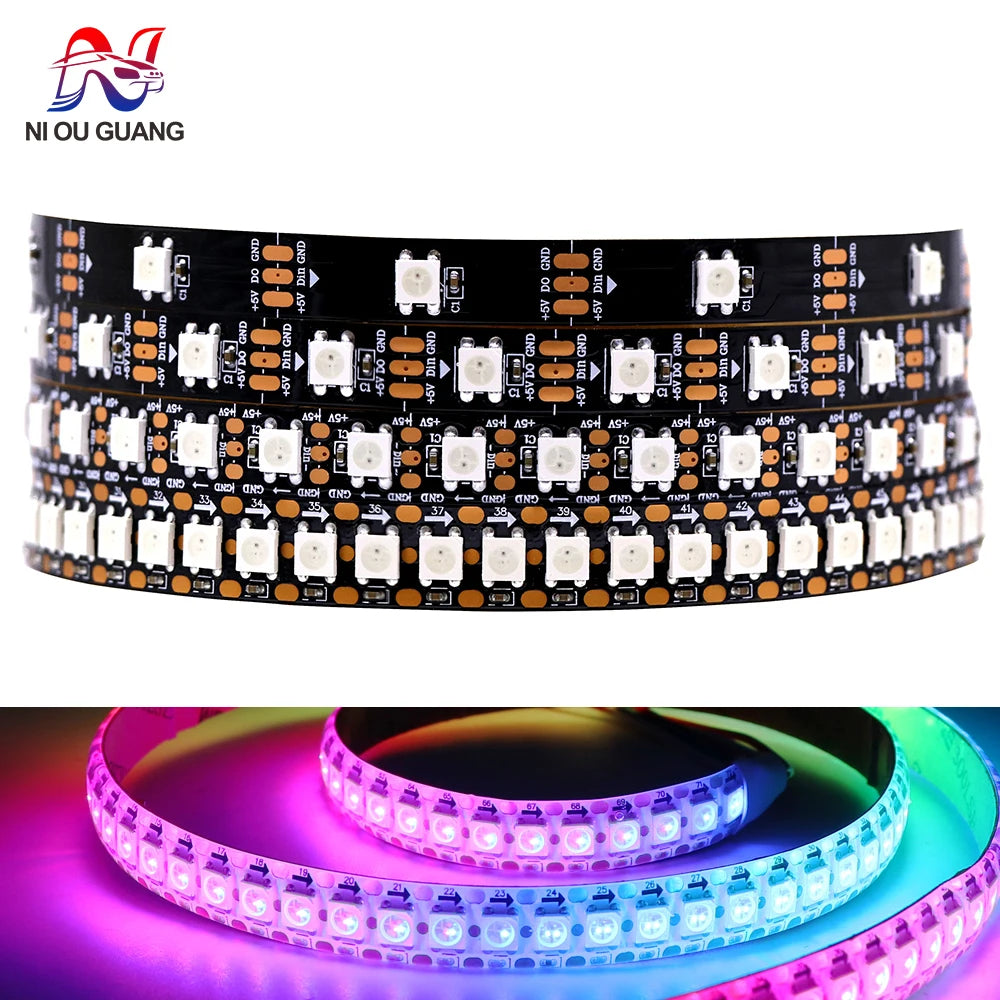WS2812B WS2811 WS2815 WS2813 RGBIC LED Strip Lights 30/60/144 pixels per meter individually addressable smart  lights DC5V/12V