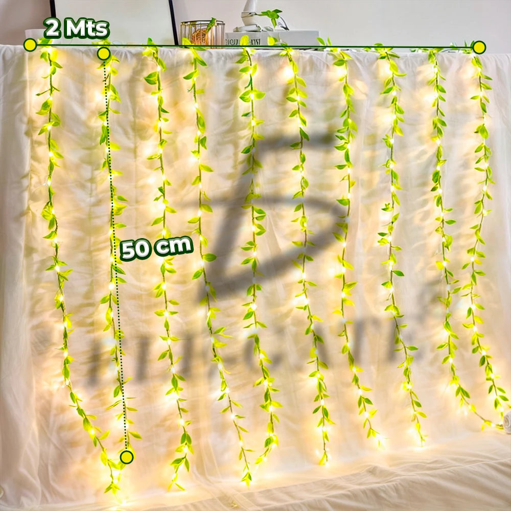 USB-Cabled Warm LED String Light 10-Arm Decorative Lighting