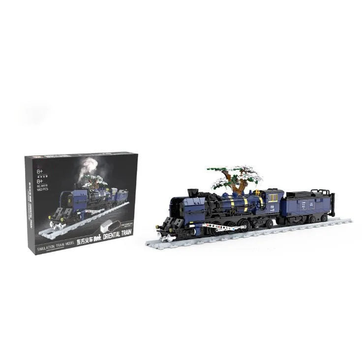 Orient Express Steam Locomotive Building Blocks - Kids' Educational Assembly Model Toy, Ideal Gift for Boys!