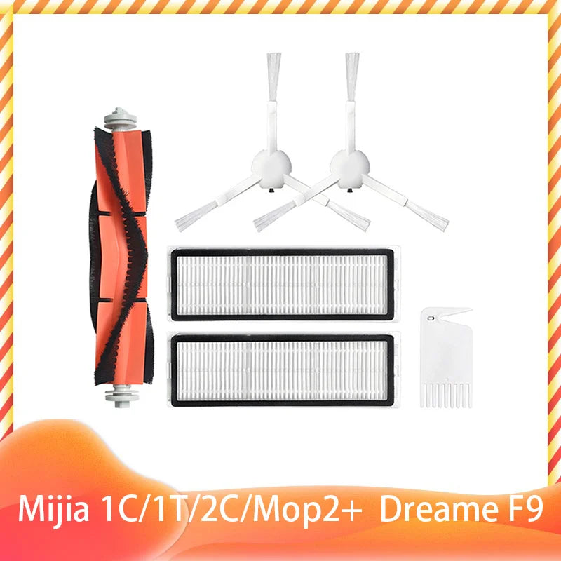 For Xiaomi Mijia 1C 1T 2C Mop 2 Pro + STYTJ01ZHM STYTJ03ZHM SKV4093GL SKV4073CN XMSTJQR2C Dreame F9 Filter Main Side Brush Mop