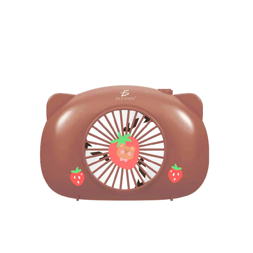 Mini Portable USB Rechargeable Fan Personal 3-Speed Wearable Fan with Pastel Colors for Household and Car Use 5V Wind Speed