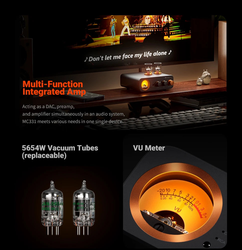 Fosi Audio MC331 2.0 Channel Bluetooth Stereo DAC Amplifier, Mini Audio Power Amp for Passive Speaker, USB DAC Headphone Amp