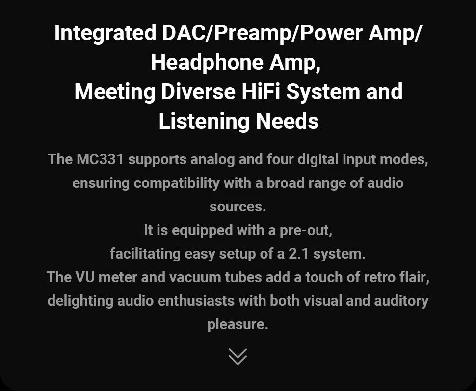 Fosi Audio MC331 2.0 Channel Bluetooth Stereo DAC Amplifier, Mini Audio Power Amp for Passive Speaker, USB DAC Headphone Amp