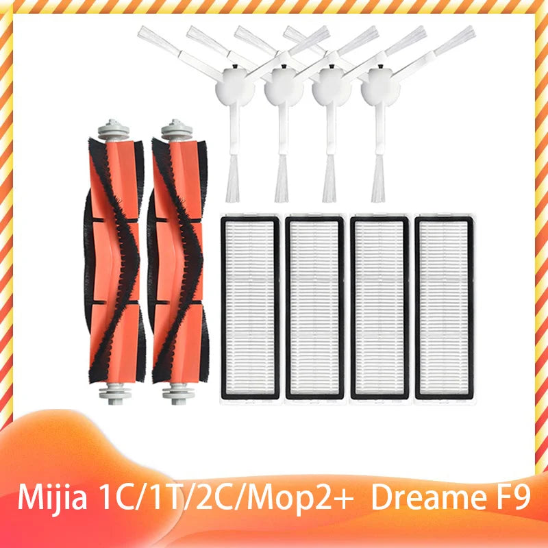 For Xiaomi Mijia 1C 1T 2C Mop 2 Pro + STYTJ01ZHM STYTJ03ZHM SKV4093GL SKV4073CN XMSTJQR2C Dreame F9 Filter Main Side Brush Mop