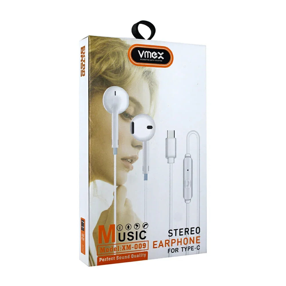 [GDL] Vmex wired earphones with call control, microphone and type c / xm-009 / 032710 input