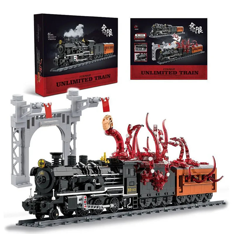Infinite Steam Train Building Blocks - Kids' Creative Educational Assembly Model Toy, Ideal Birthday Gift for Children!