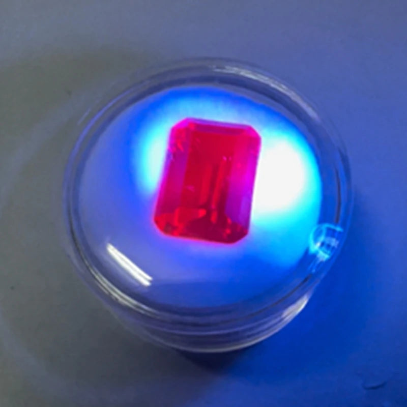 Natural Pigeon blood Ruby Pass UV Test Ruby 12x16mm 12.50 Cts Sri-Lanka VVS Emerald Cut Loose Gemstone For Jewelry Beads