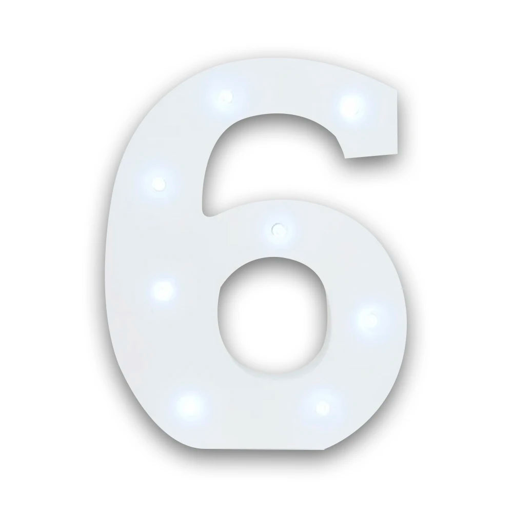 3D LED Light Warm Decorative Lighting Number 6 Design