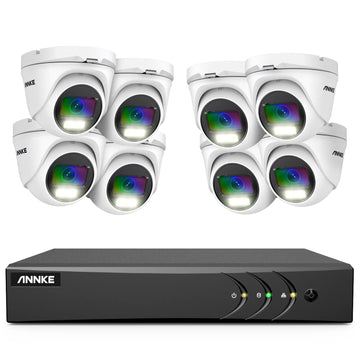 ANNKE NightChroma 8-Channel 5MP H.265+ DVR Security Camera System With 8pcs 2MP 1080P Outdoor CCTV Cameras