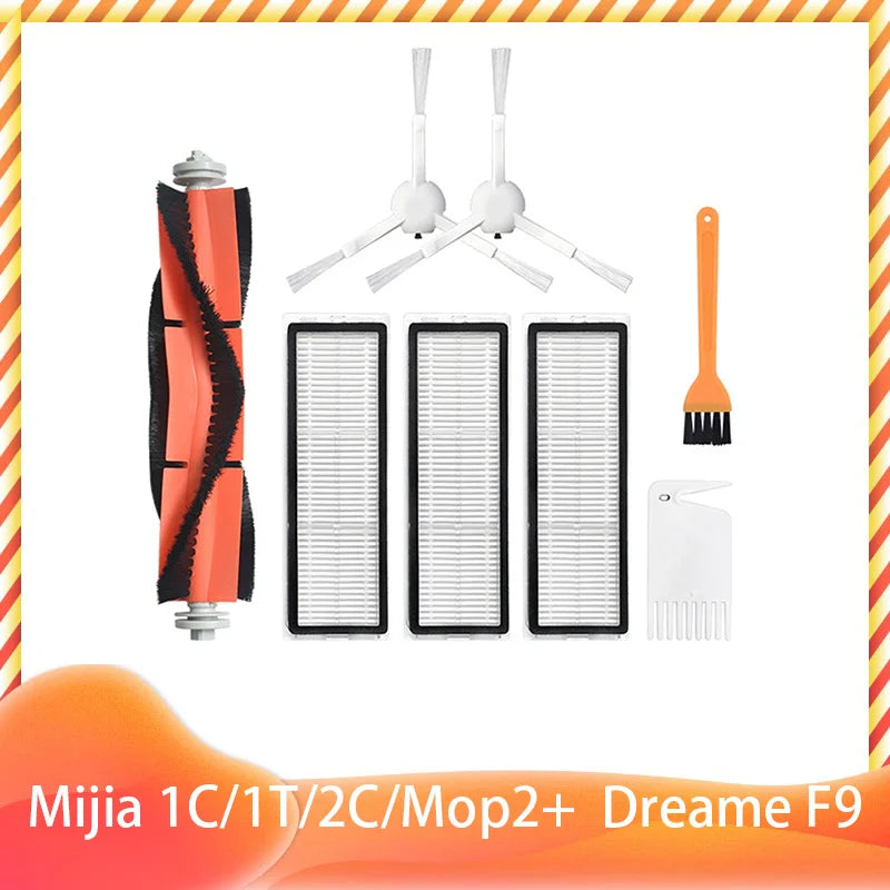 For Xiaomi Mijia 1C 1T 2C Mop 2 Pro + STYTJ01ZHM STYTJ03ZHM SKV4093GL SKV4073CN XMSTJQR2C Dreame F9 Filter Main Side Brush Mop
