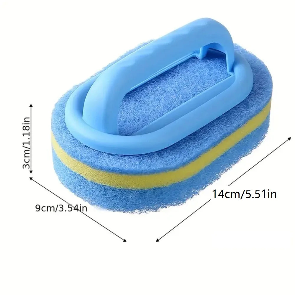 Cleaning Brush with Handle Kitchen Sponge Wipe Thickening Bathroom Tile Cleaning Sponge Household Stain Removal Clean Tools