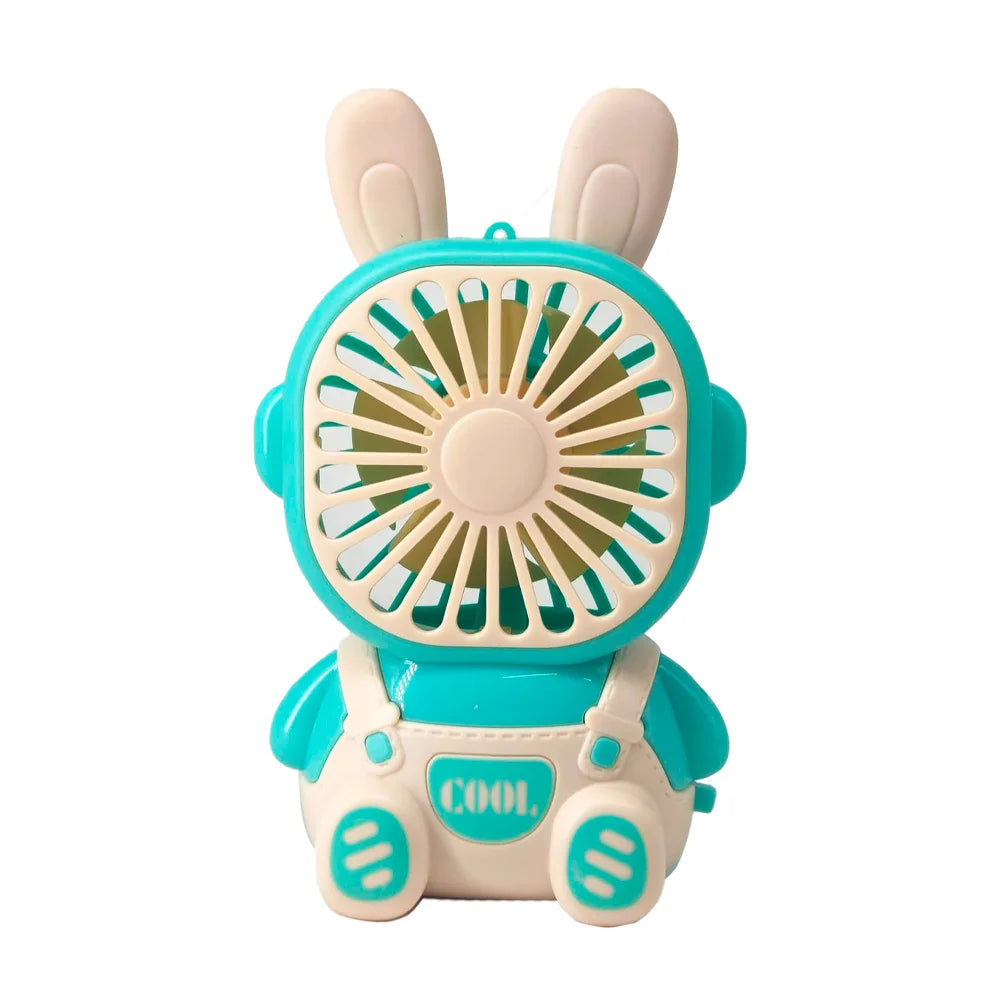 Mini Portable Rechargeable Fan Animal Ears Wearable Handheld Design 5V Three-Speed Options Variety Designs for Household Use