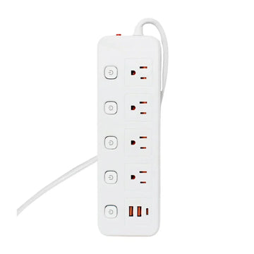 [GD] Buytiti power strip with 2 meter cable, 4 outlets, 2 USB ports and 1 USB-C type port with switches