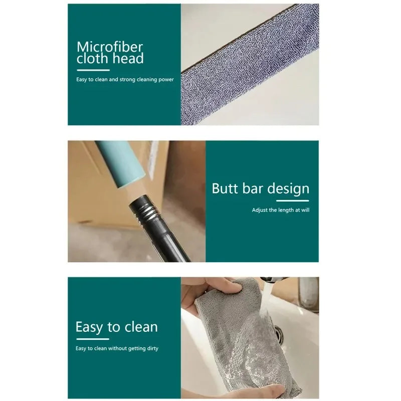 UNTIOR Long Handle Dust Mops Floor Ceiling Cleaning Mops Bed Bottom Dust Cleaner Sofa Dust Removal Brush Household Cleaning Tool