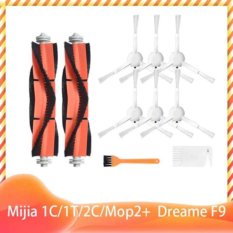 For Xiaomi Mijia 1C 1T 2C Mop 2 Pro + STYTJ01ZHM STYTJ03ZHM SKV4093GL SKV4073CN XMSTJQR2C Dreame F9 Filter Main Side Brush Mop