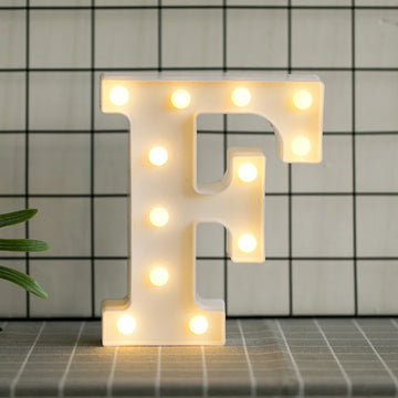 3D LED Letters F Spotlight Lamp Home Decor Alphabet Decorative Lights