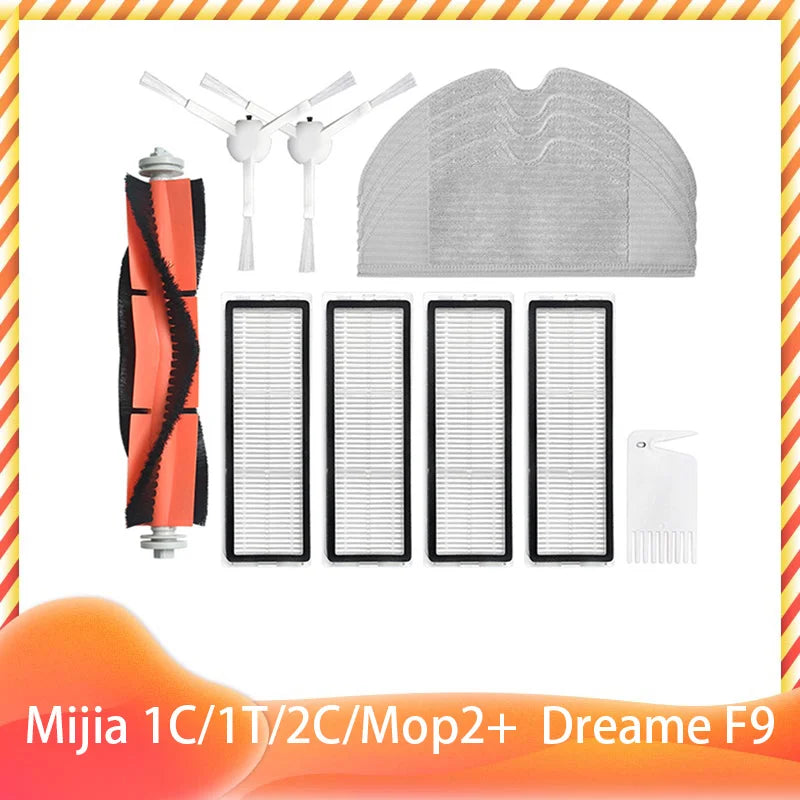 For Xiaomi Mijia 1C 1T 2C Mop 2 Pro + STYTJ01ZHM STYTJ03ZHM SKV4093GL SKV4073CN XMSTJQR2C Dreame F9 Filter Main Side Brush Mop