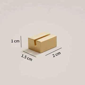 Mini Brass Card Display Stand Label Holder Price Holder Business Card Counter Card Photo Clip Stand Welding Table Number Sign