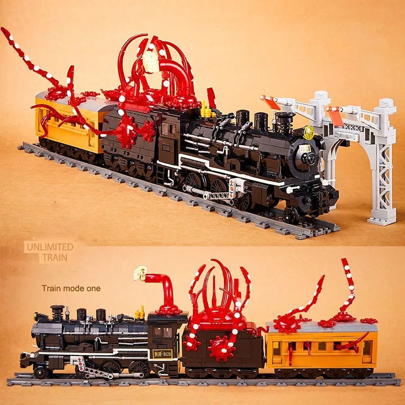Infinite Steam Train Building Blocks - Kids' Creative Educational Assembly Model Toy, Ideal Birthday Gift for Children!