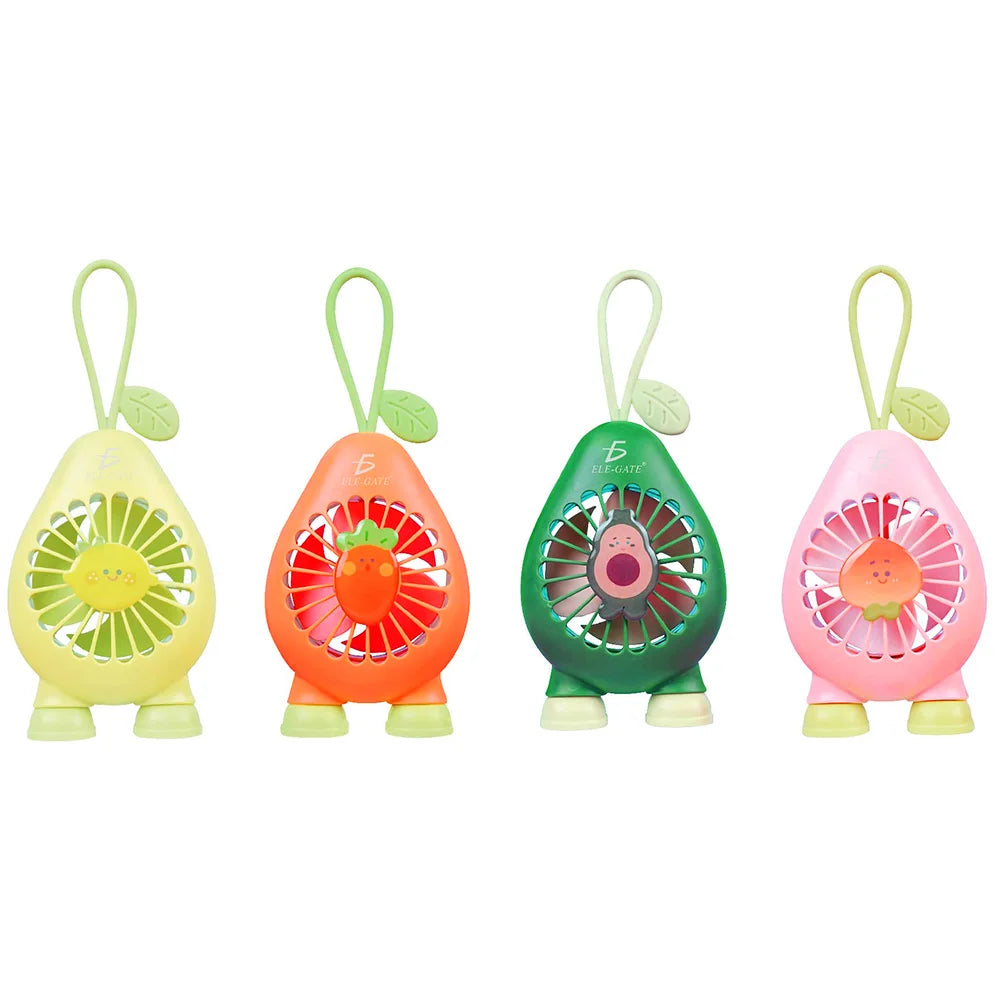 Mini Portable Rechargeable USB Fan 4 Collectible Models Wearable 3-Speed Feature for Household Use