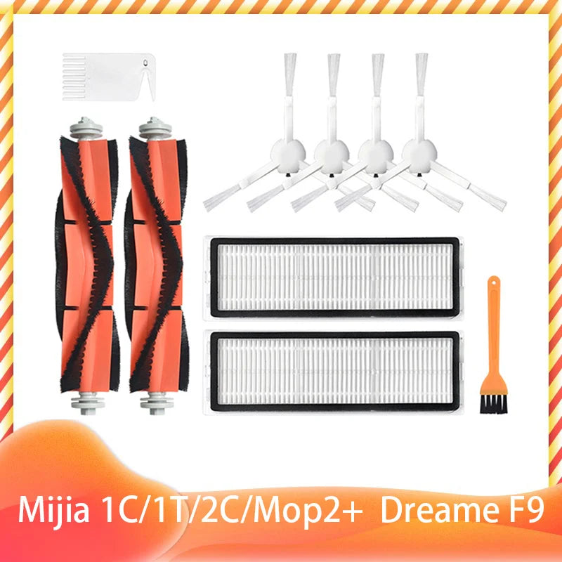For Xiaomi Mijia 1C 1T 2C Mop 2 Pro + STYTJ01ZHM STYTJ03ZHM SKV4093GL SKV4073CN XMSTJQR2C Dreame F9 Filter Main Side Brush Mop
