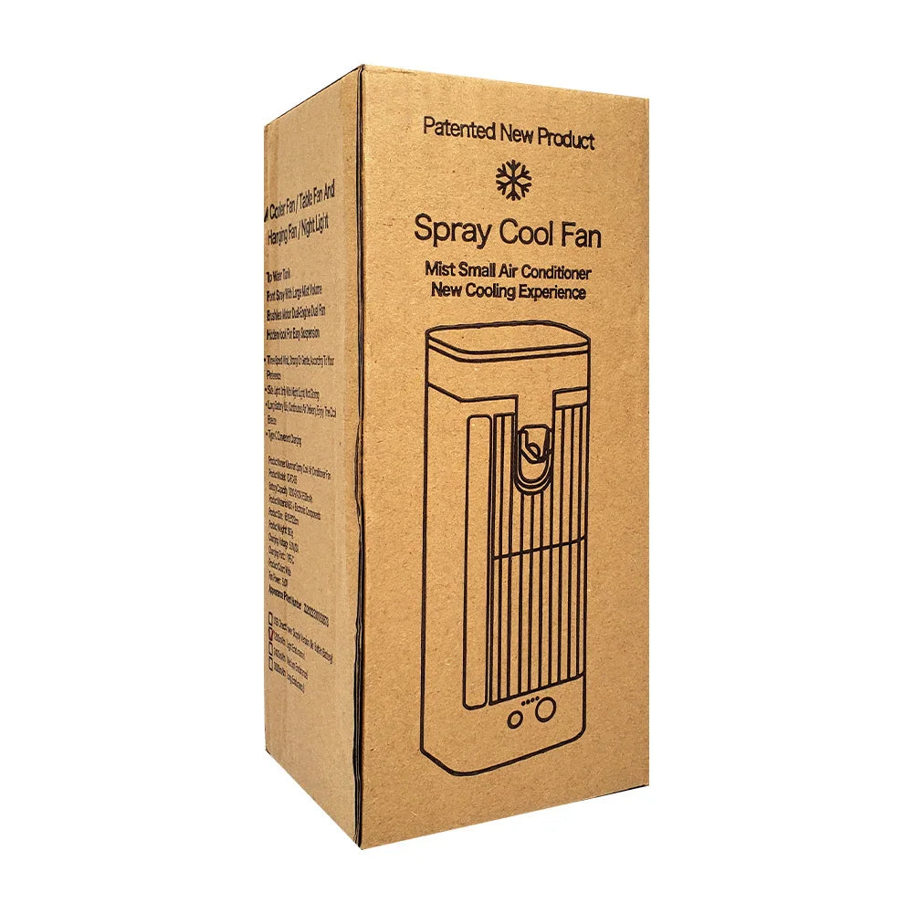 [GDL] PD-FC-05 Portable & Wearable Double Tower Fan with 3 Speeds Lamp & Cooler/Spray Cool Function