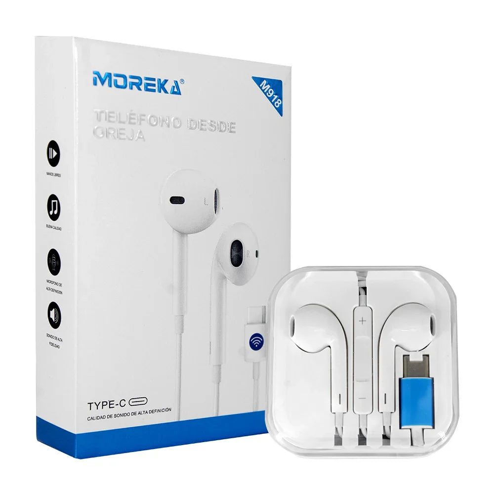 [GDL] Moreka wired earphones, with playback buttons and Type-C input, variety of uses / m918 / 1.2m