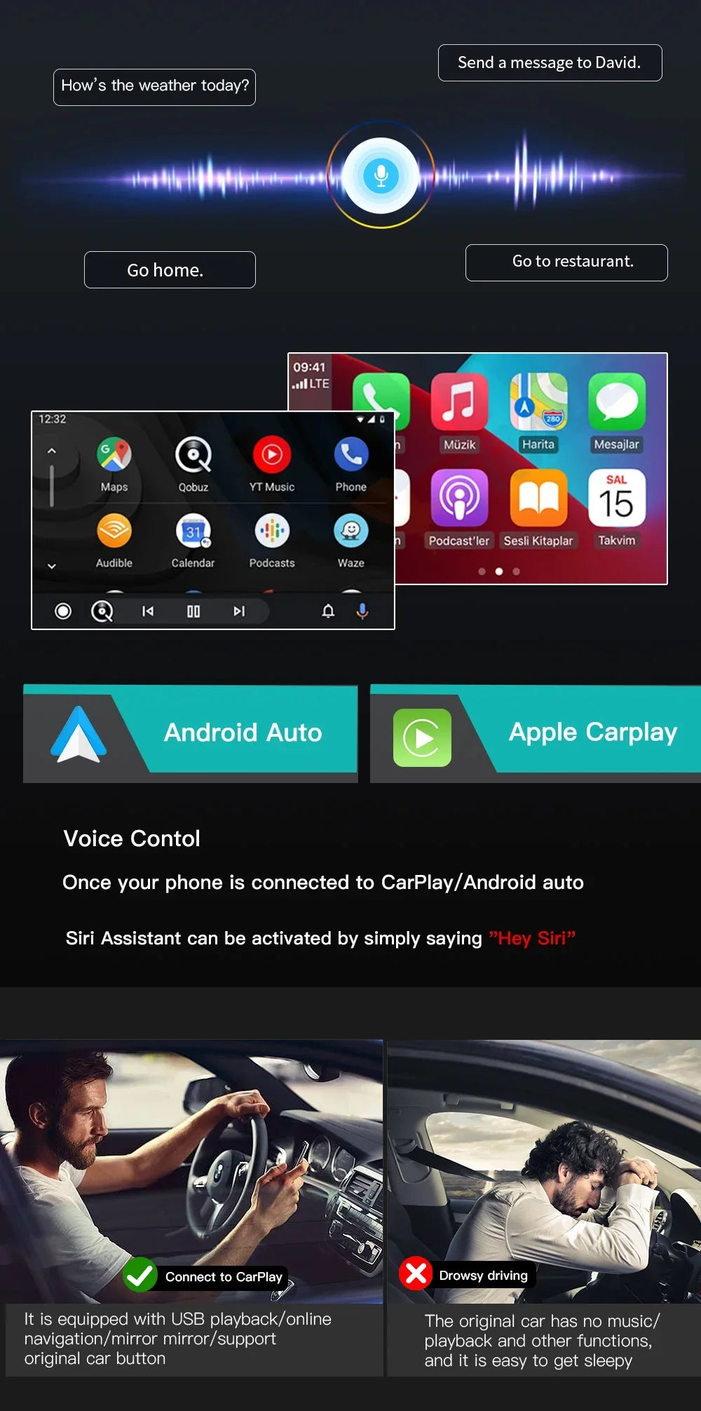 CARABC Wireless Carplay Android Auto For Land Rover Jaguar Discovery 4 Evoque Freelander 2 XE XF XJL Mirroring Decorder Box