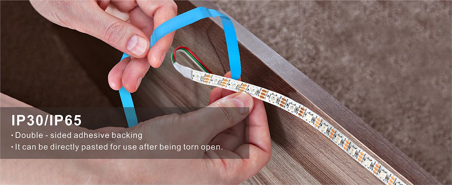 WS2812B WS2811 WS2815 WS2813 RGBIC LED Strip Lights 30/60/144 pixels per meter individually addressable smart  lights DC5V/12V
