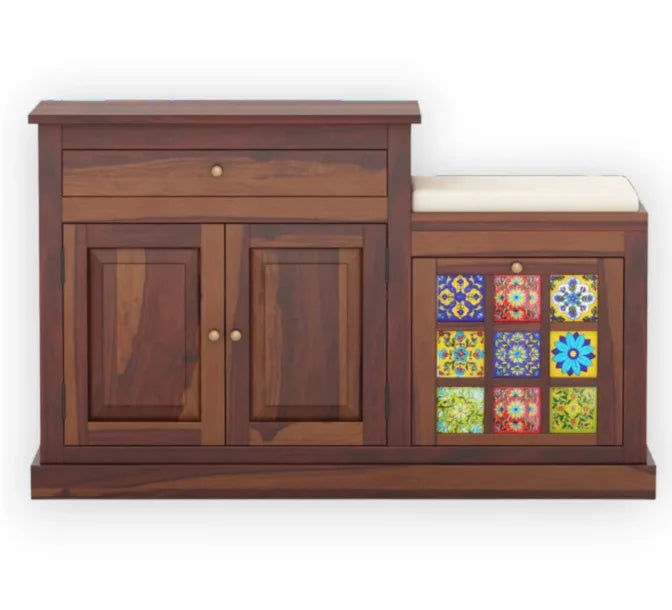 Modern and Luxury Solid Wood and Iron Customized Handmade Handicraft Living Room Show Rack Storage Foldable