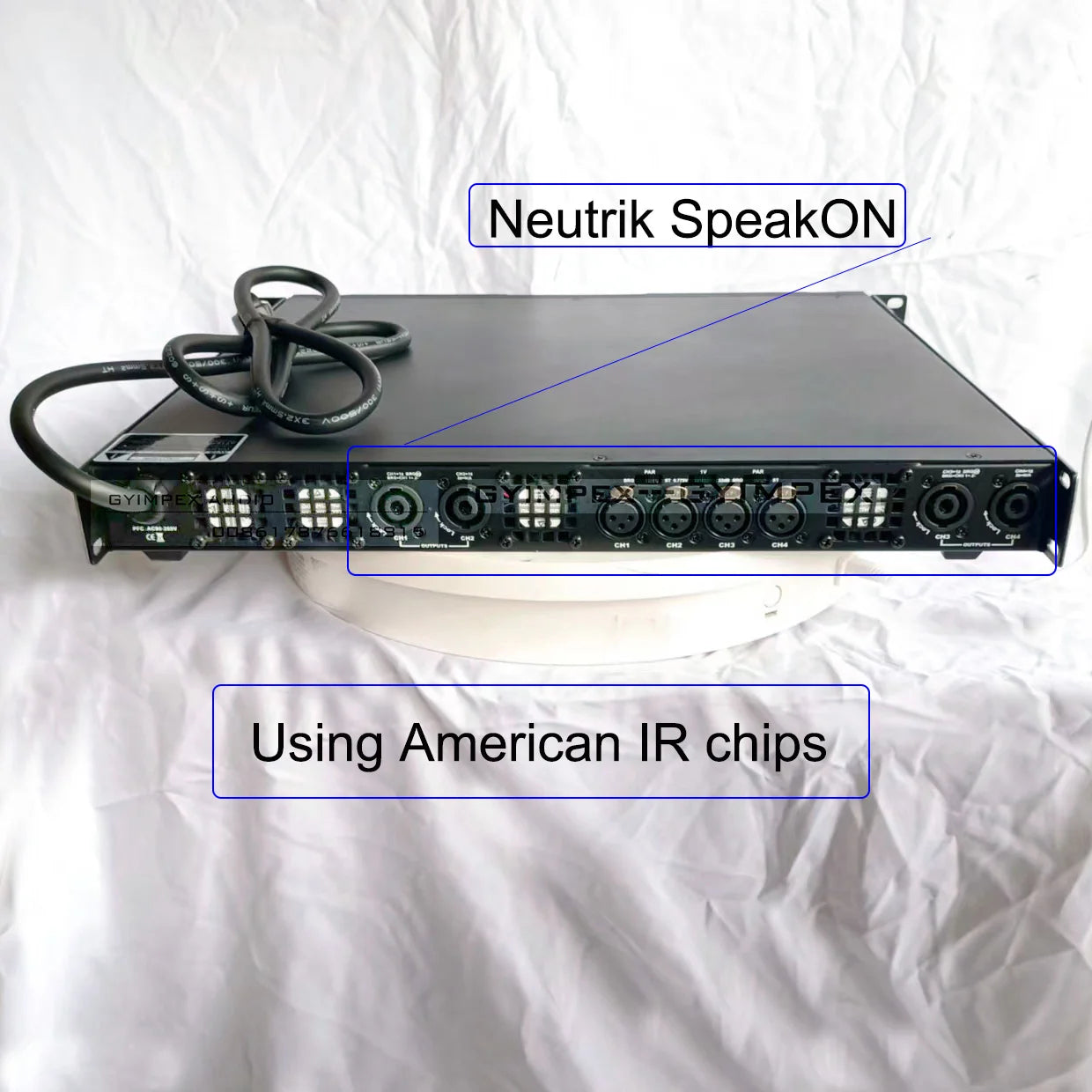 GYIMPEX AUDIO 4 Channel 1800watts 8ohm 3000w 4ohm Switching Power Amplifier