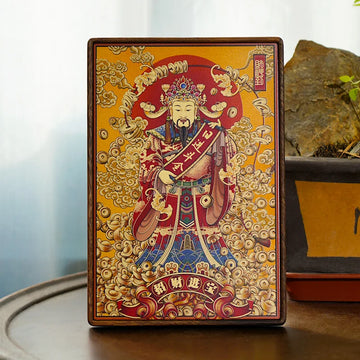 Chinese Style Brass Solid Wood Wealth Attracting Decoration Tabletop Use for Home Office Shops-High Quality Metal Arts Showpiece