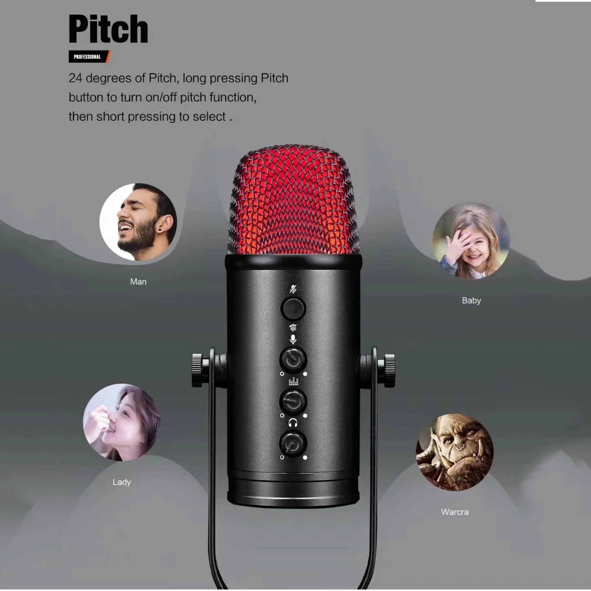 Paulkitson UK300 Professional Dynamic USB Microphone Kit Podcast Equipment for Gaming Other Audio Recording Includes Accessories