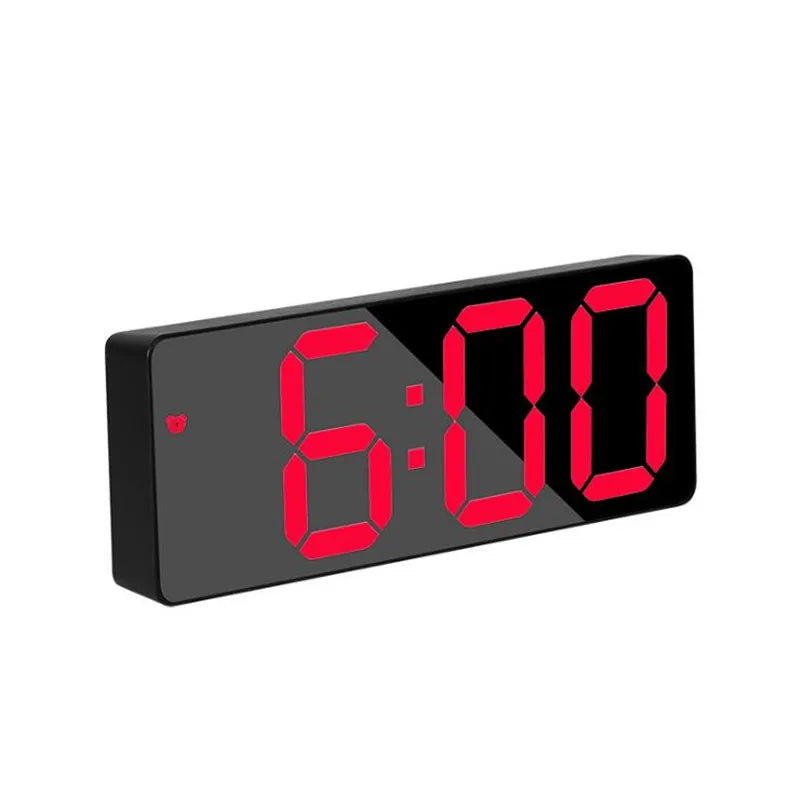 Acrylic/Mirror Digital Alarm Clock Voice Control Snooze Night Mode Table Clock 12/24H Anti-disturb Funtion Electronic LED Clock