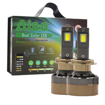 For Infitary AI Smart 80W LED Headlight Bulb APP Control Bluetooth5.0 3000K 8000K H4 H7 H11 9005 9006 Car LED Light 80W APP New